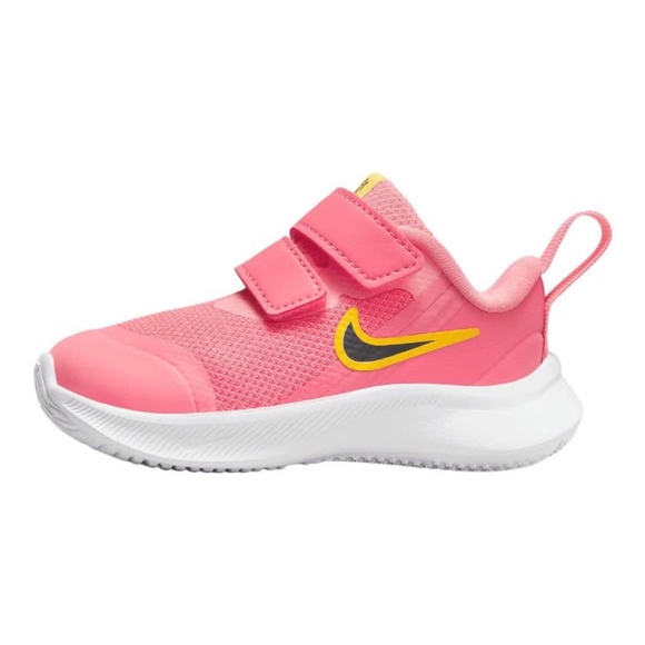 BRAND NEW girl youth nike Nike star runner velcro pink coral shoes size 8 - Picture 2 of 8